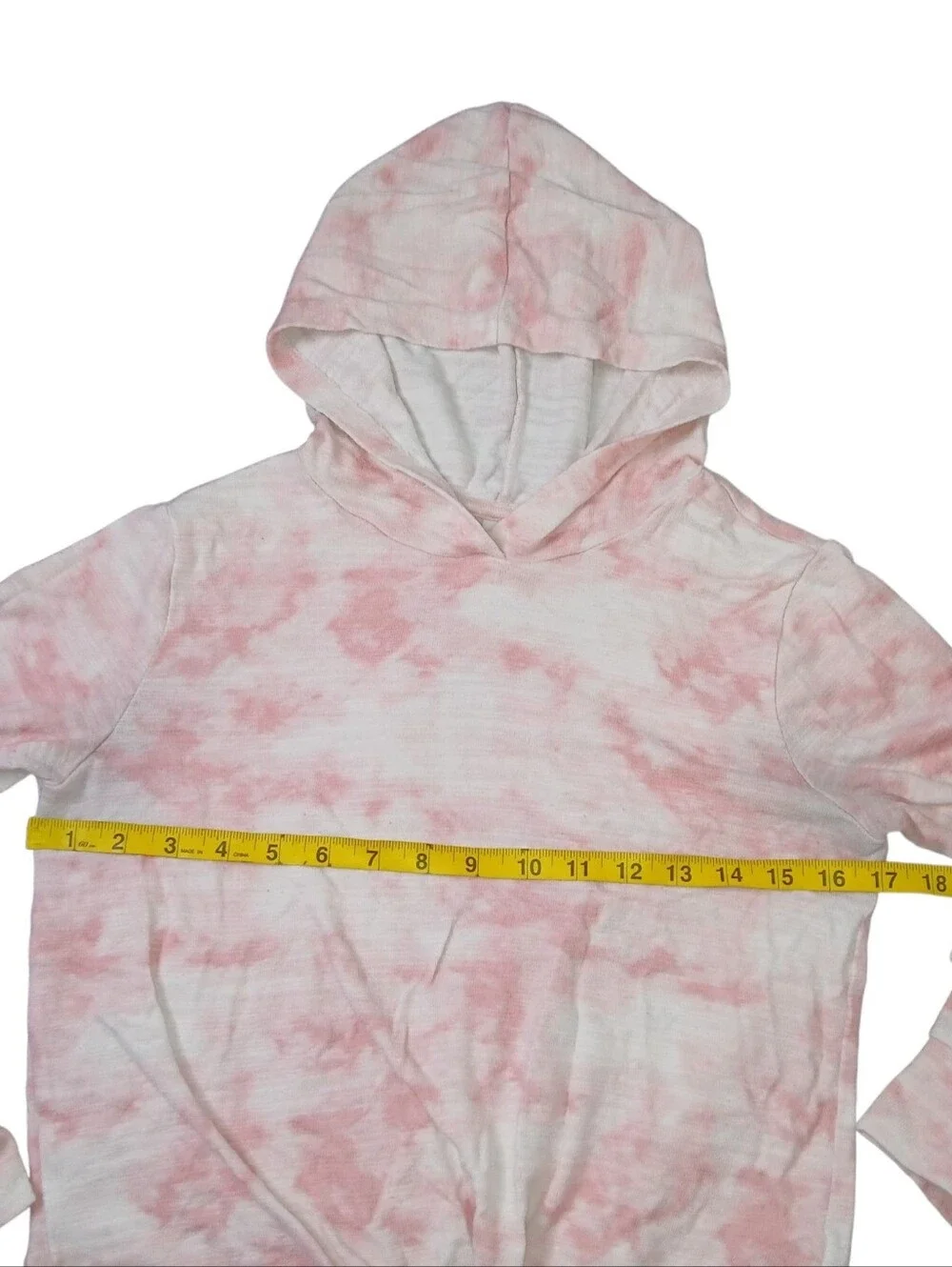 Old Navy Girls Pink Tie-Dye Lightweight Hoodie Top